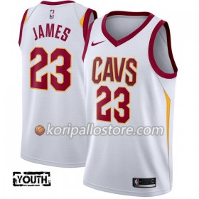 Cleveland Cavaliers LeBron James 23 Nike 2017-18 Valkoinen Lasten Pelipaidat Swingman